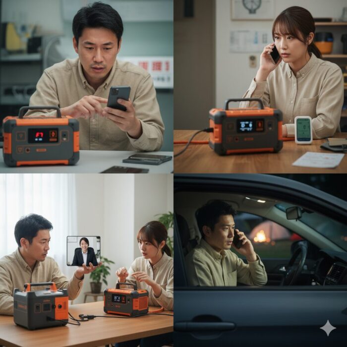 出典:イメージ:防災ポタ電探究+plus 防災・ポータブル電源がある生活