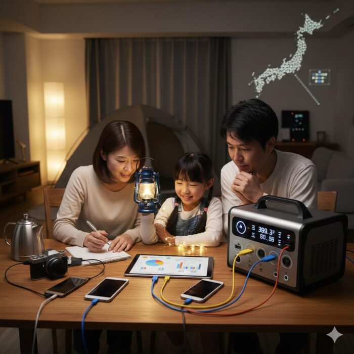 出典:イメージ:防災ポタ電探究+plus 防災・ポータブル電源がある生活