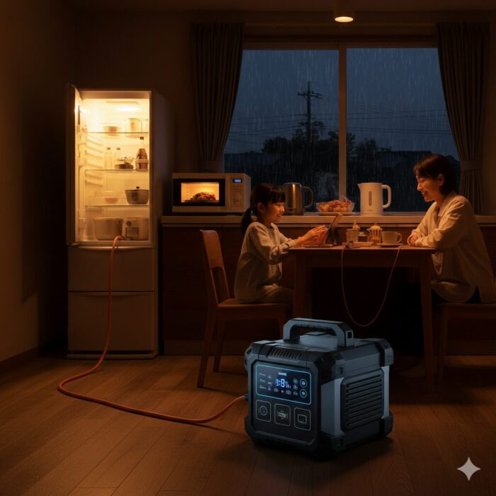 出典:イメージ:防災ポタ電探究+plus 防災・ポータブル電源がある生活