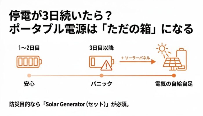 出典：イメージ：防災ポタ電探究＋plus　防災・ポータブル電源がある生活