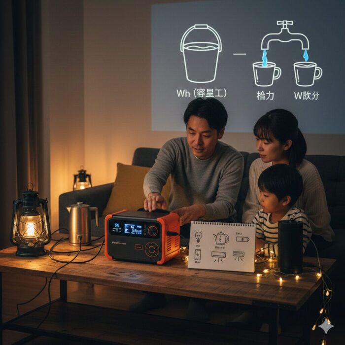 出典：イメージ：防災ポタ電探究＋plus　防災・ポータブル電源がある生活