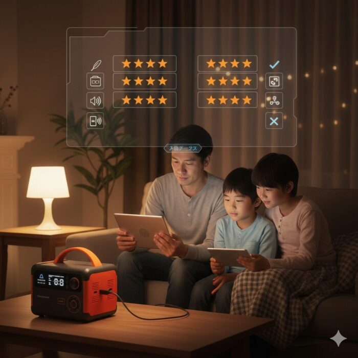 出典：イメージ：防災ポタ電探究＋plus　防災・ポータブル電源がある生活