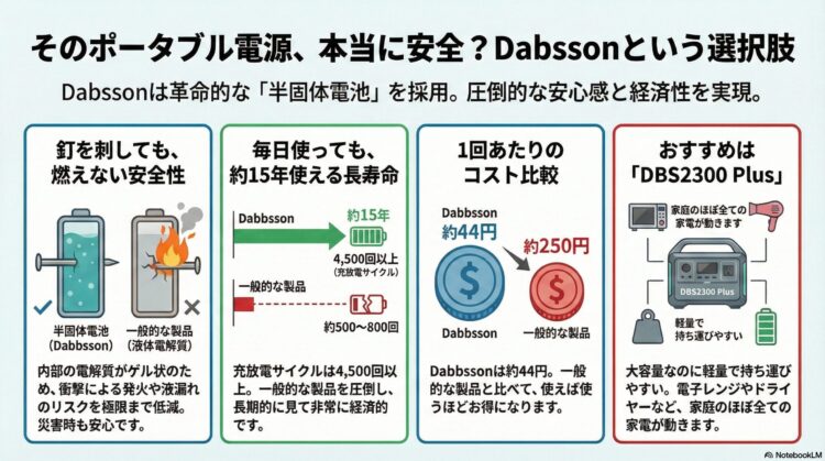 出典：イメージ：防災ポタ電探究＋plus　防災・ポータブル電源がある生活