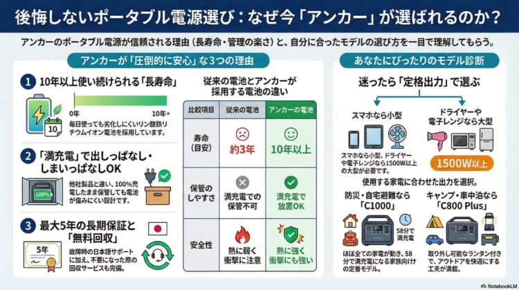 出典：イメージ：防災ポタ電探究＋plus　防災・ポータブル電源がある生活