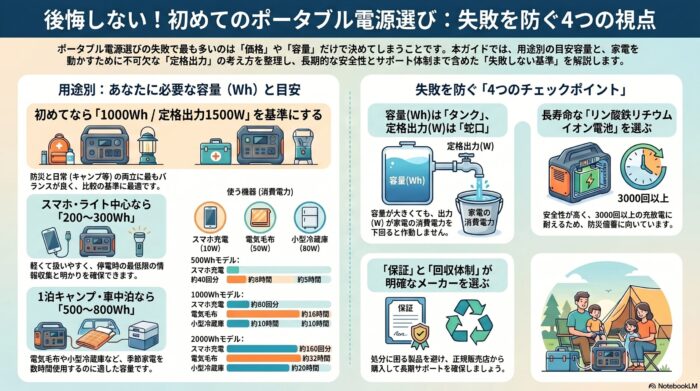 出典:イメージ:防災ポタ電探究+plus 防災・ポータブル電源がある生活