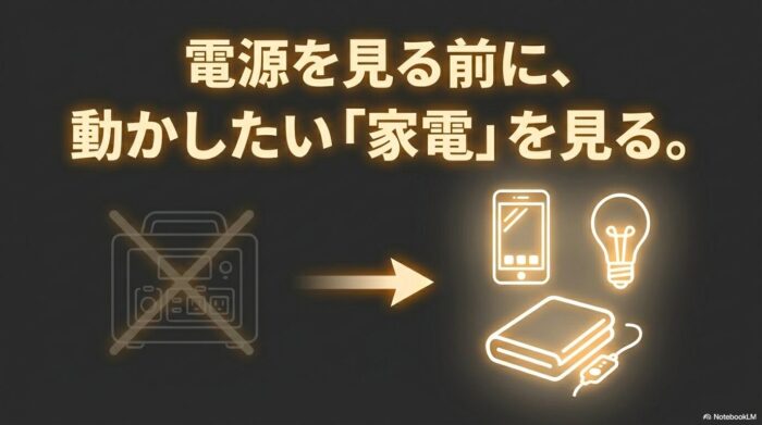 出典:イメージ:防災ポタ電探究+plus 防災・ポータブル電源がある生活