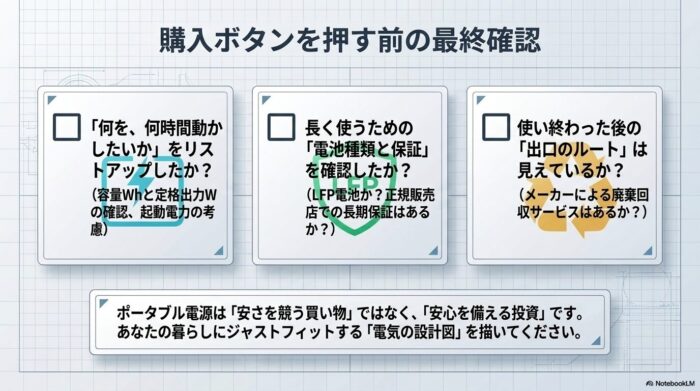 出典：イメージ：防災ポタ電探究＋plus 防災・ポータブル電源がある生活