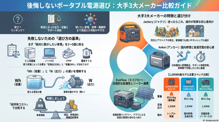 出典：イメージ：防災ポタ電探究＋plus　防災・ポータブル電源がある生活