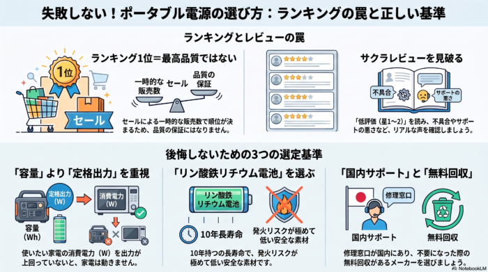出典:イメージ:防災ポタ電探究+plus 防災・ポータブル電源がある生活