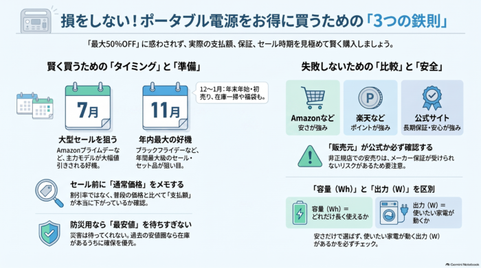 出典:イメージ:防災ポタ電探究+plus 防災・ポータブル電源がある生活