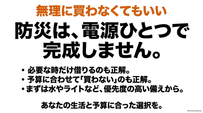出典:イメージ:防災ポタ電探究+plus 防災・ポータブル電源がある生活