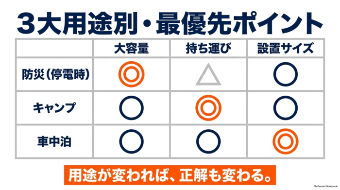出典:イメージ:防災ポタ電探究+plus 防災・ポータブル電源がある生活
