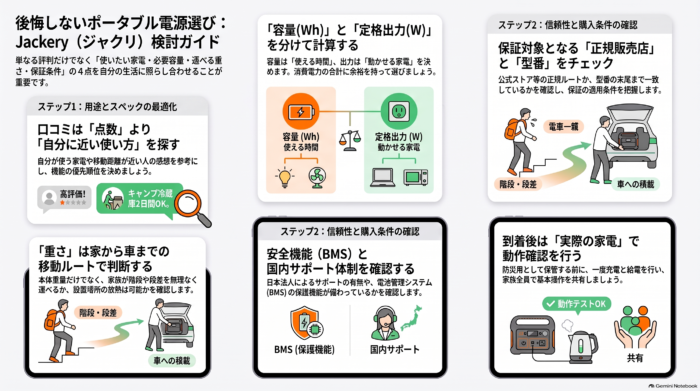 出典:イメージ:防災ポタ電探究+plus 防災・ポータブル電源がある生活