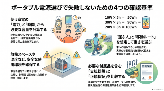 出典:イメージ:防災ポタ電探究+plus 防災・ポータブル電源がある生活