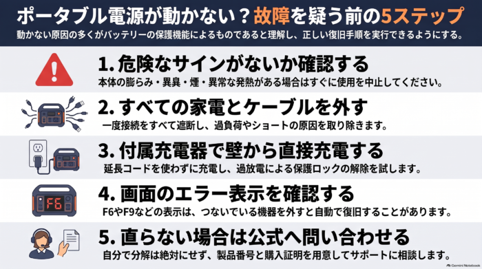 出典:イメージ:防災ポタ電探究+plus 防災・ポータブル電源がある生活
