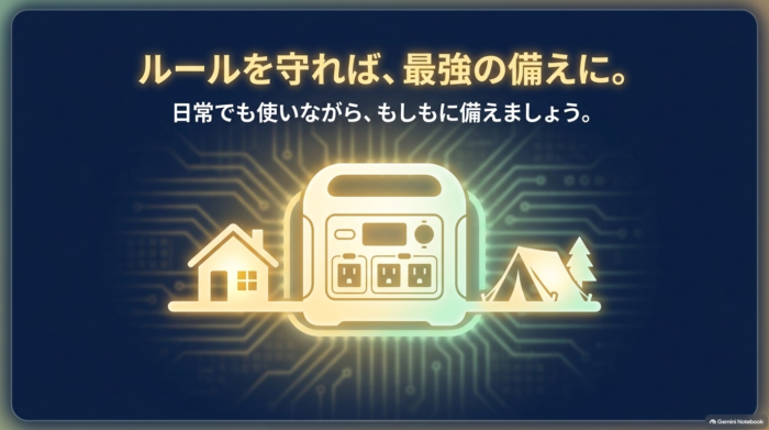 出典:イメージ:防災ポタ電探究+plus 防災・ポータブル電源がある生活