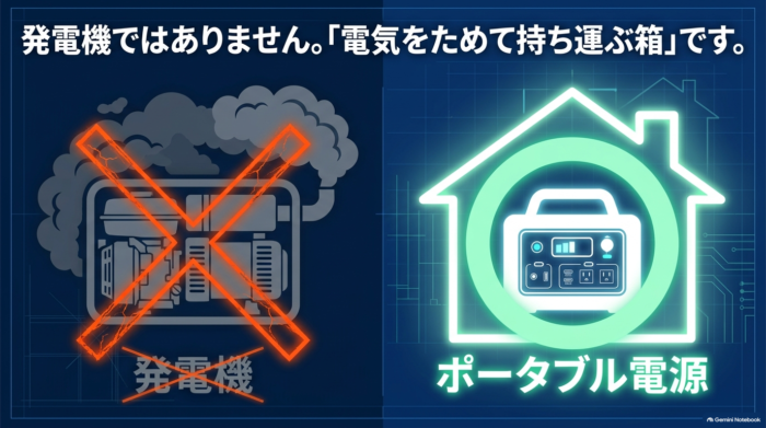 出典:イメージ:防災ポタ電探究+plus 防災・ポータブル電源がある生活