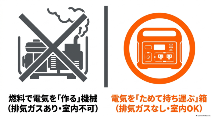 出典:イメージ:防災ポタ電探究+plus 防災・ポータブル電源がある生活