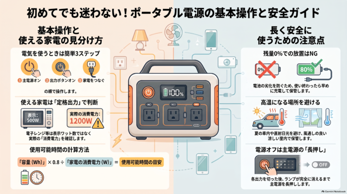 出典:イメージ:防災ポタ電探究+plus 防災・ポータブル電源がある生活