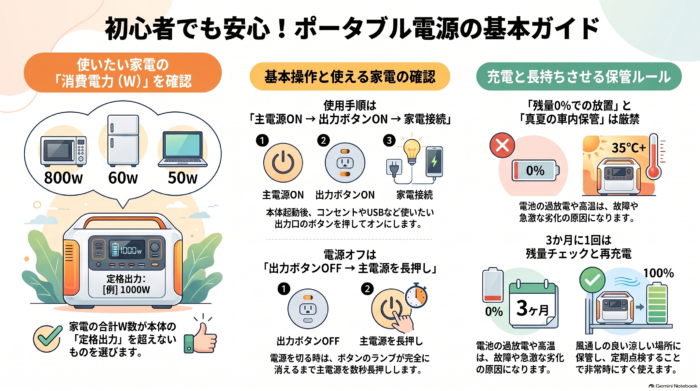 出典:イメージ:防災ポタ電探究+plus 防災・ポータブル電源がある生活